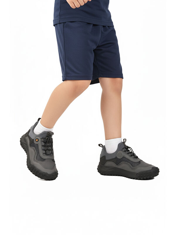 Füme Suni Deri Çocuk Outdoor Ayakkabı G63 Kids F - Görsel 2