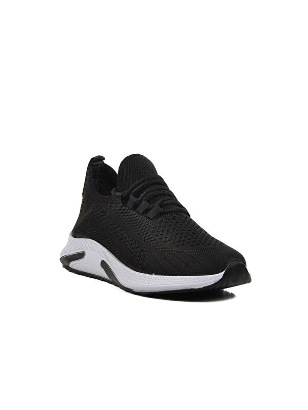 Siyah Beyaz Triko Hafif Erkek Spor Ayakkabı Pına 103 M - Görsel 4