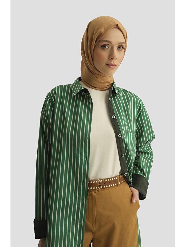 ARMİNE Çizgili Tunik Ortd9438 Haki
