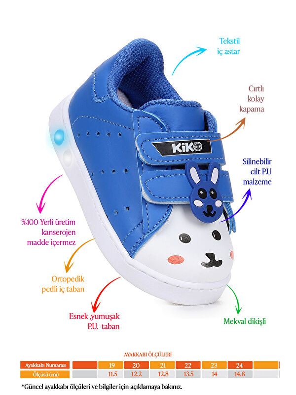 Bart Cırtlı Işıklı Erkek Bebek Spor Ayakkabı - Görsel 3