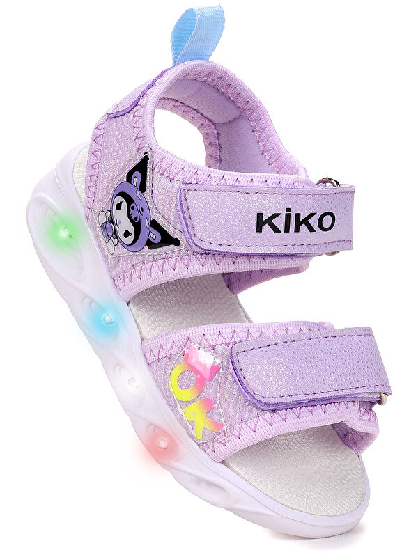 Kuruza Günlük Işıklı Cırtlı Kız Bebek Sandalet Ayakkabı - Görsel 2