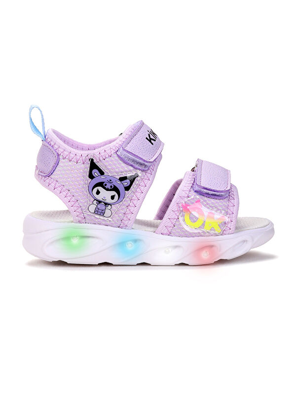 Kuruza Günlük Işıklı Cırtlı Kız Bebek Sandalet Ayakkabı - Görsel 4