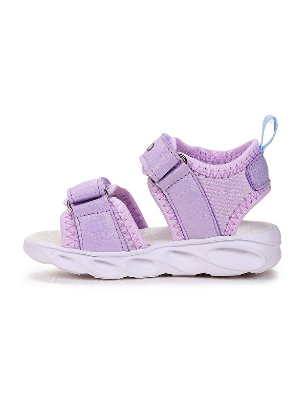 Kuruza Günlük Işıklı Cırtlı Kız Bebek Sandalet Ayakkabı - Görsel 5