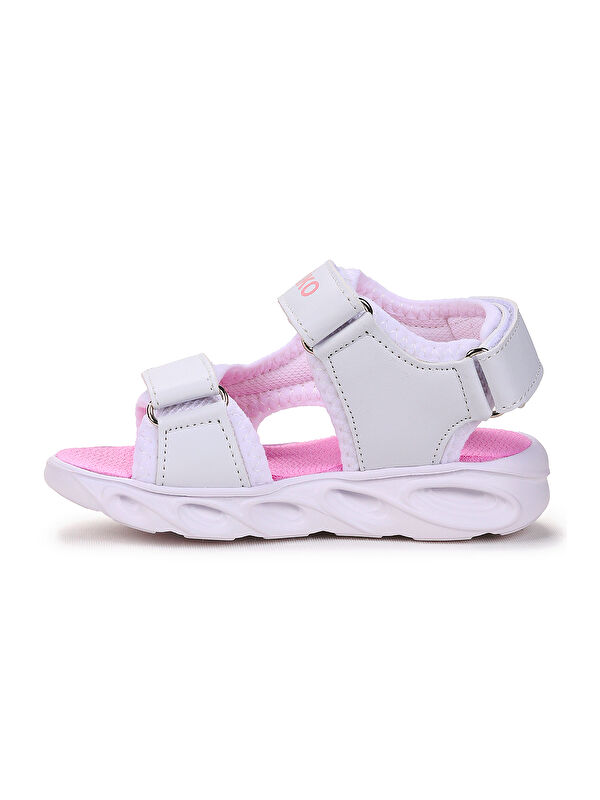 Günlük Işıklı Cırtlı Kız Bebek Sandalet Ayakkabı - Görsel 5