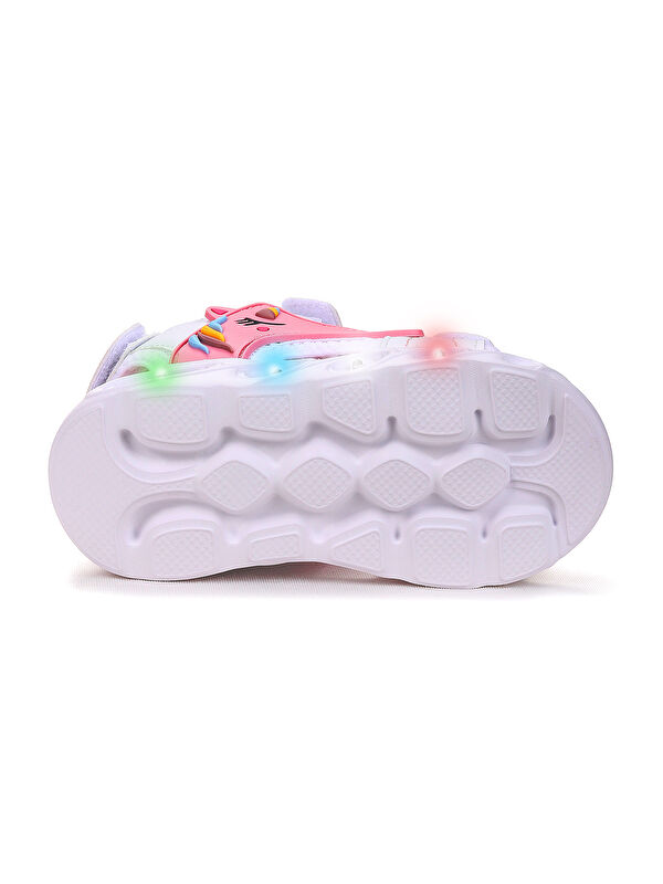 Günlük Işıklı Cırtlı Kız Bebek Sandalet Ayakkabı - Görsel 6