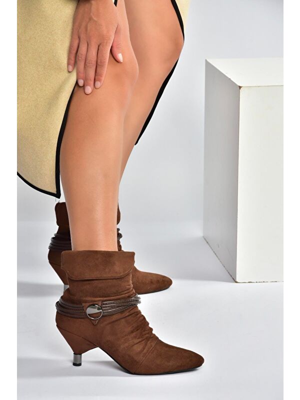 Kahverengi Kadın Bot V404022302 - Görsel 4