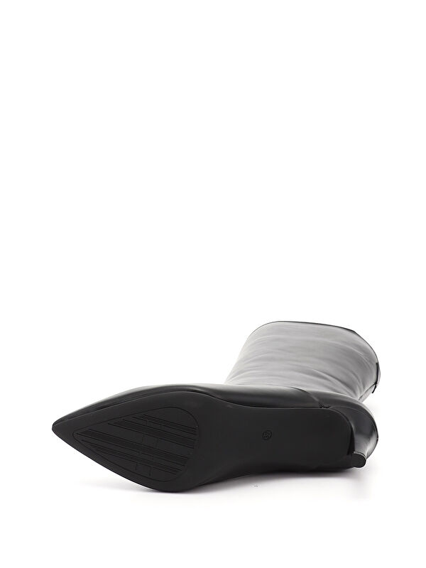 Kadın AÇIK SİYAH Platinum Fermuarlı İnce Topuklu Hakiki Deri Çizme - Görsel 5