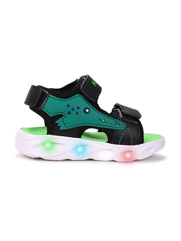 Arnı Günlük Işıklı Cırtlı Erkek Bebek Sandalet Ayakkabı - Görsel 4