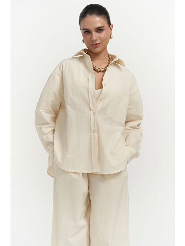 Mai Collection Mirabella Sarı Gömlek Pantolon Takım