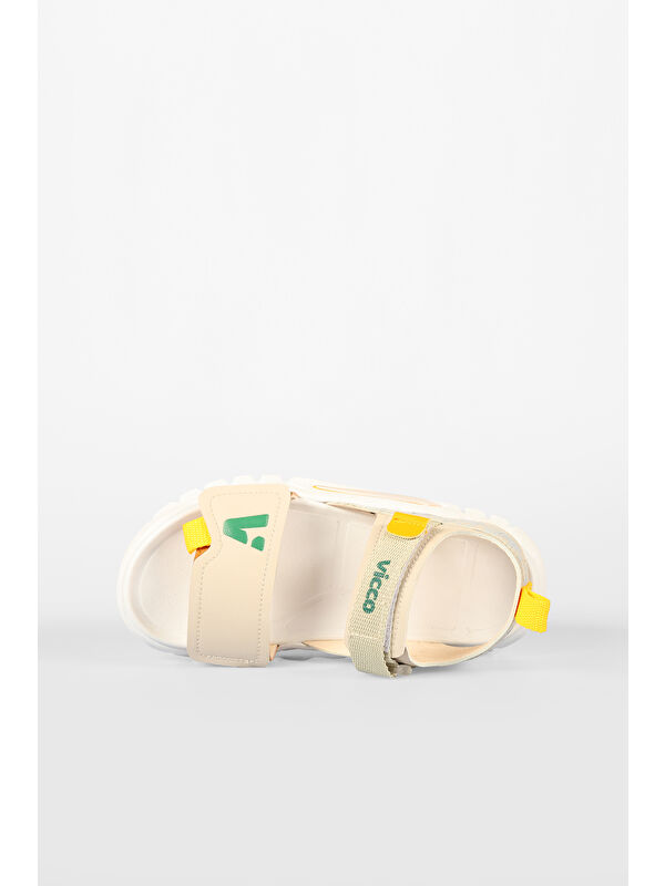 Dekan Hafif Unisex Okul Öncesi Bej Sandalet - Görsel 5