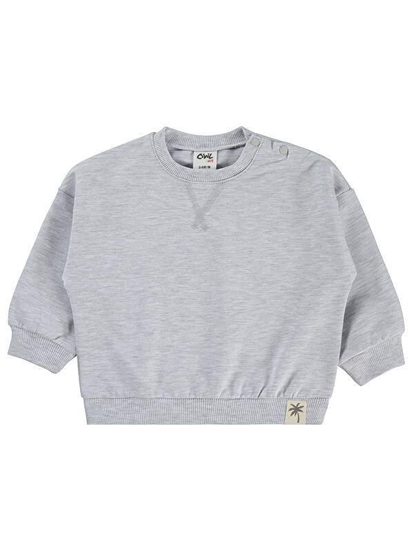 Civil Baby Basic 6-18 Ay Sweatshirt - Gri 6-9 Ay