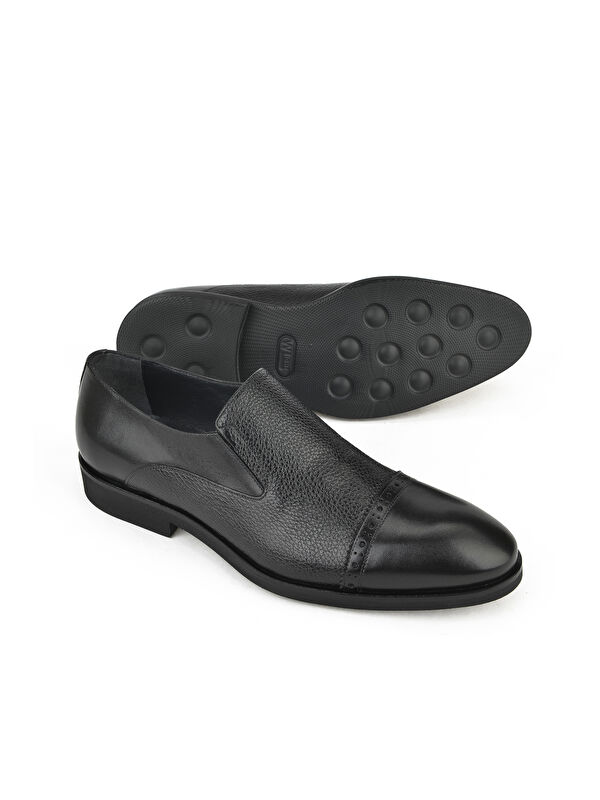 Erkek Hakiki Deri Ayakkabı 143145Z578 Siyah - Görsel 3
