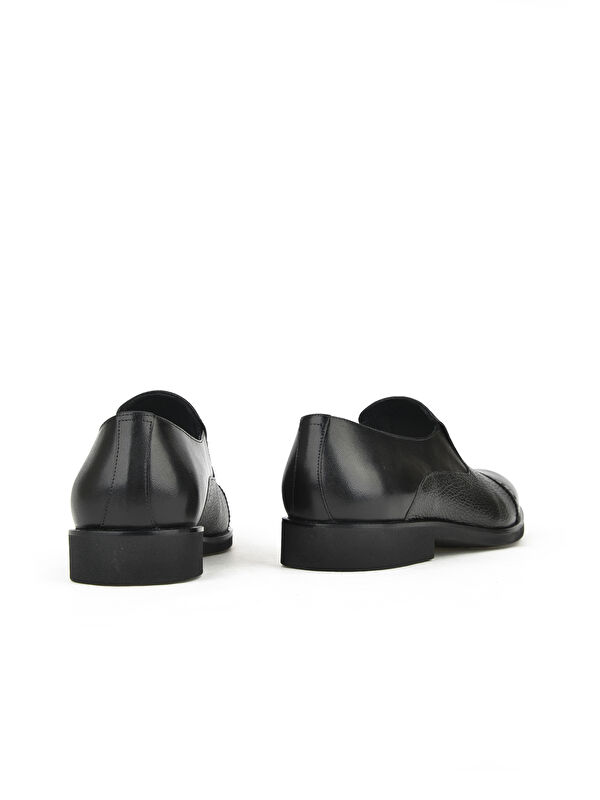 Erkek Hakiki Deri Ayakkabı 143145Z578 Siyah - Görsel 4