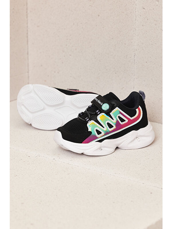 Tonny Black Çok Renkli Tonny Black Rahat Kalip Çocuk Unisex Işıklı Cırtlı Ayakkabı