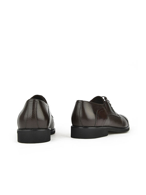 Erkek Hakiki Deri Ayakkabı 143145Z577 Kahve - Görsel 4