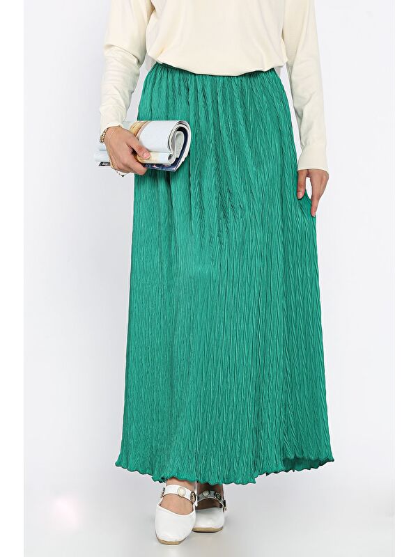 Julude Bel Lastikli Kendinden Desenli Tesettür Etek(s,m,l,xl Uyumludur)