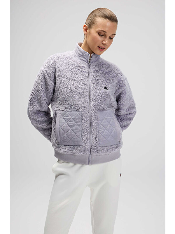 Ellesse Logolu Regular Fit Dik Yaka Kadın Polar Mont EF525-LC