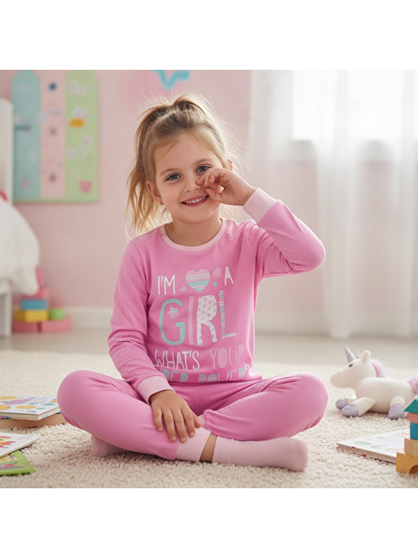 Bonbon Çocuk Gril Baskılı 2'Li Takım Cb1016