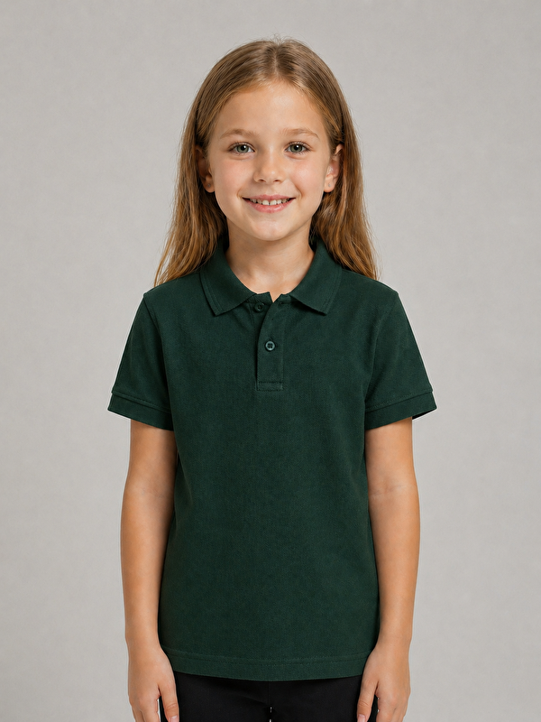 ajn Kids Polo Yaka Basic Kısa Kollu Çocuk Tişört