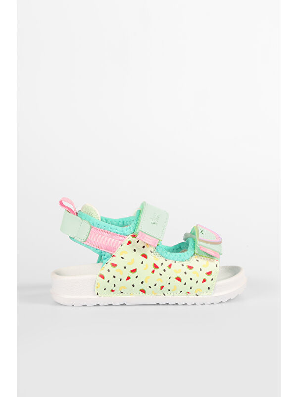 İnkagi Hafif Kız Okul Öncesi Yeşil Sandalet - Görsel 5