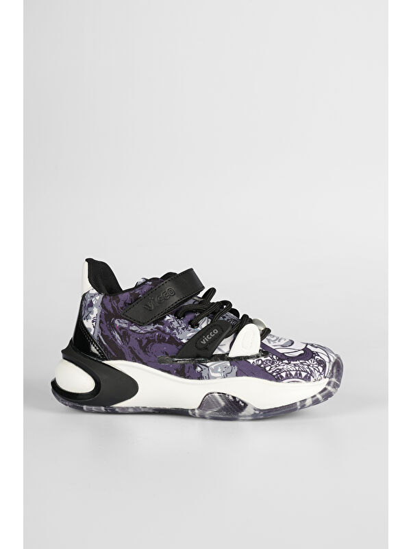 Universe Baskılı Erkek Çocuk Siyah Sneaker - Görsel 3