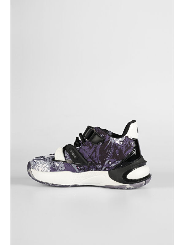 Universe Baskılı Erkek Çocuk Siyah Sneaker - Görsel 4