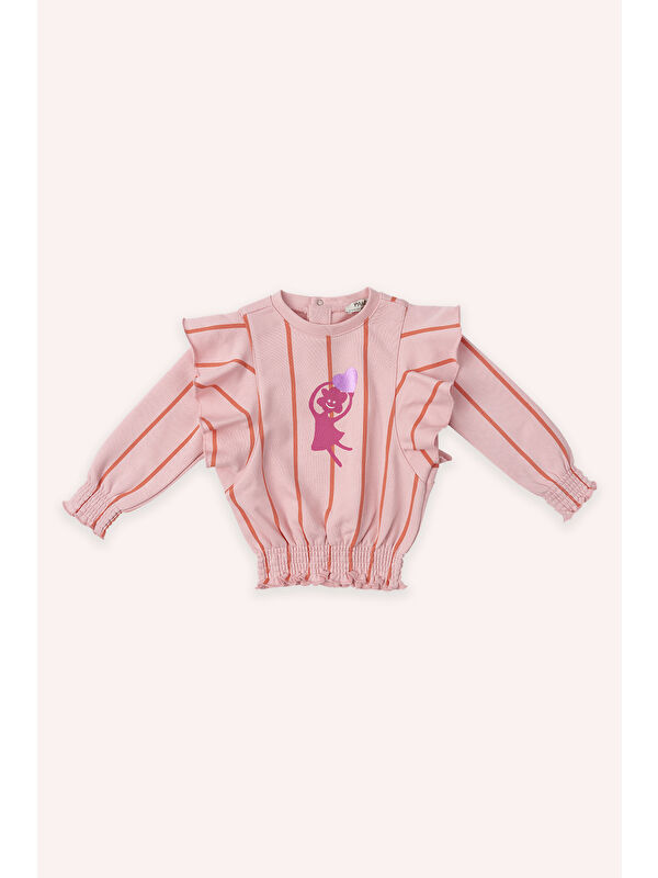 Panço Kız Bebek Pembe Sweatshirt