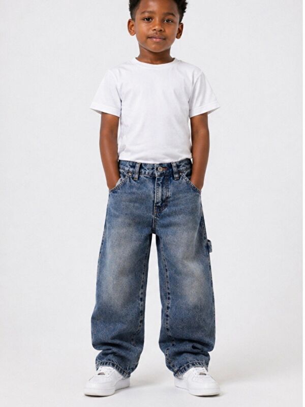ajn Kids Baggy Fit Erkek Çocuk Jean Pantolon