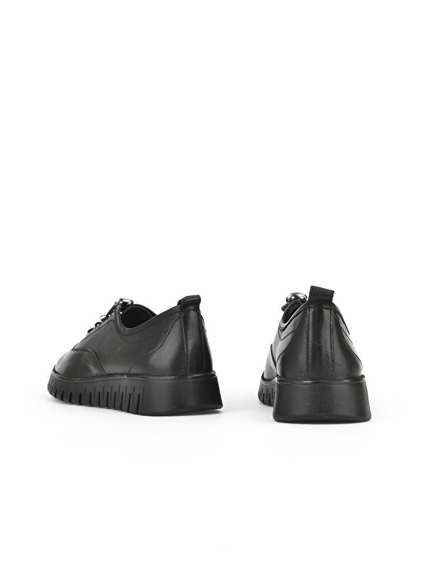 Kadın Hakiki Deri Konfor Ayakkabı 15355Z27671 Siyah - Görsel 4