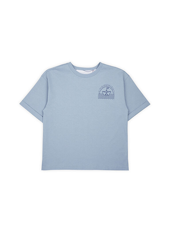 Panço Erkek Çocuk Kısa Kollu T-Shirt Mavi