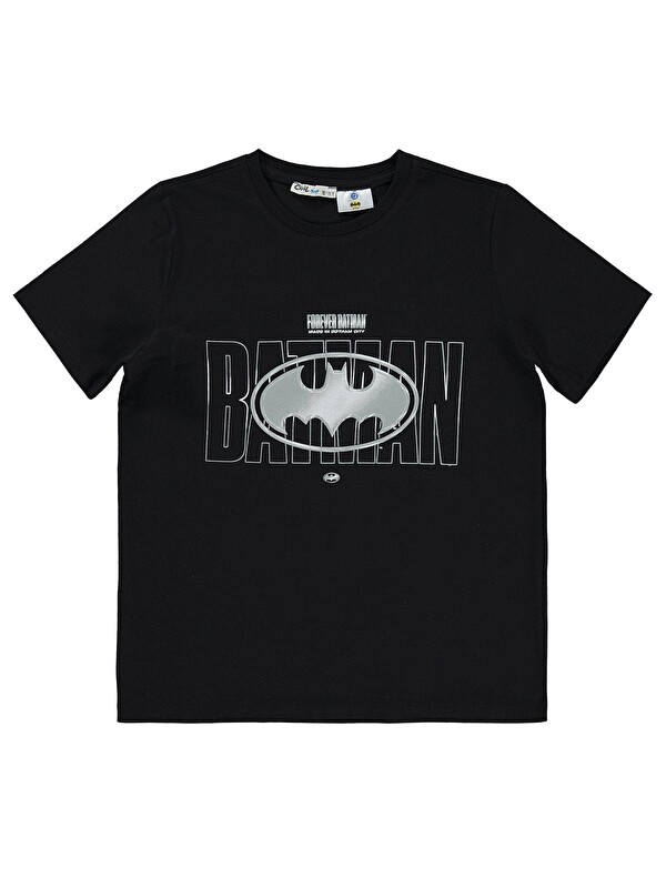 Batman Logolu 10-13 Yaş Tişört - Siyah