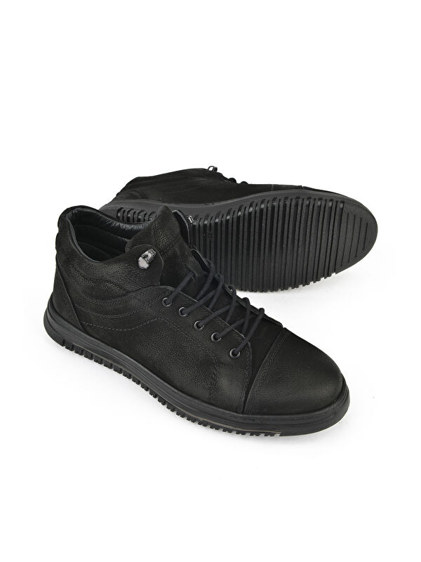 Erkek Hakiki Deri Bot 1531040ZK21022 Siyah - Görsel 5