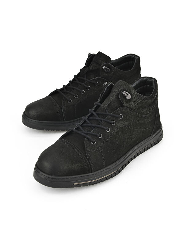 Erkek Hakiki Deri Bot 1531040ZK21022 Siyah - Görsel 6