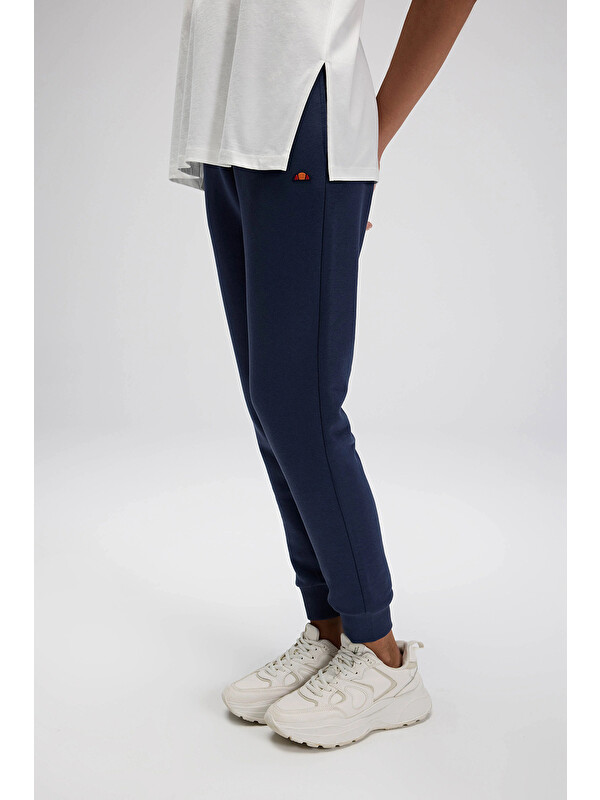 Ellesse Pamuklu Regular Fit Normal Bel Ribanalı Paça Kadın Eşofman Altı EF555-NV