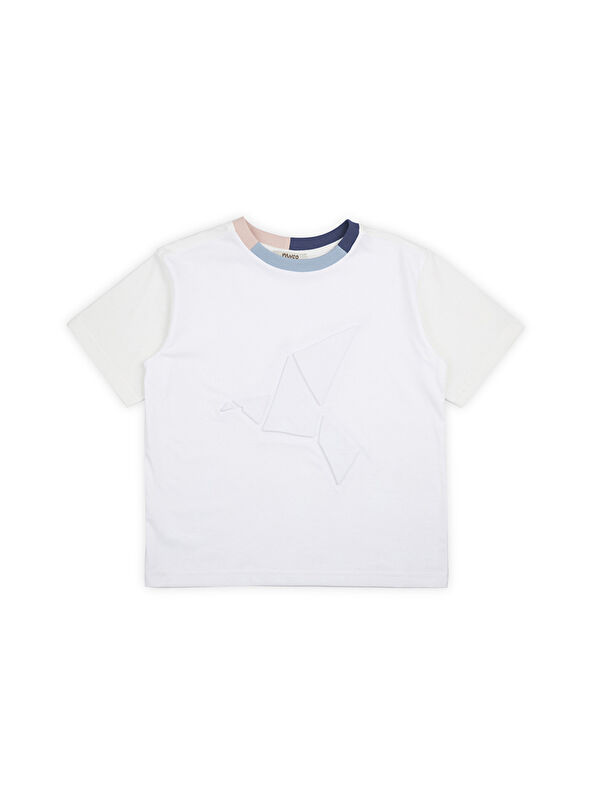 Panço Erkek Çocuk Kısa Kollu T-Shirt Beyaz