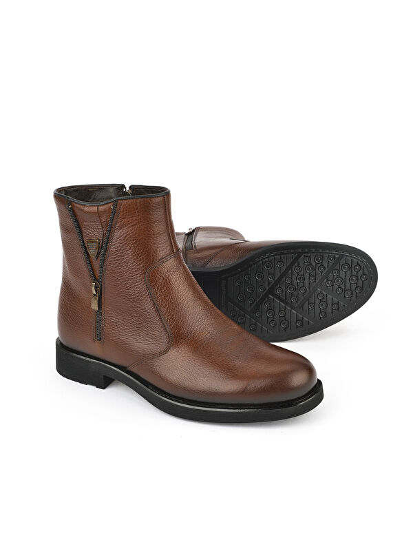 Erkek Hakiki Deri Bot 15319Z2160 Taba - Görsel 5