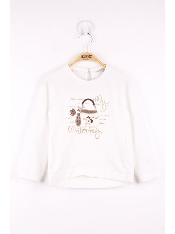 Toontoykids Kız Çocuk Çanta Nakışlı Sweatshirt