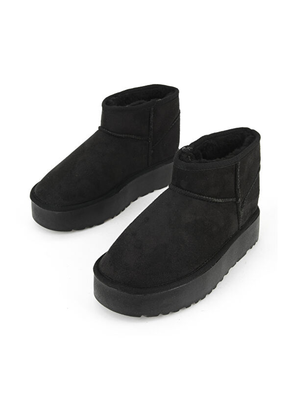 Suni Kürklü Kadın Bot 1531044Z1002 Siyah - Görsel 6