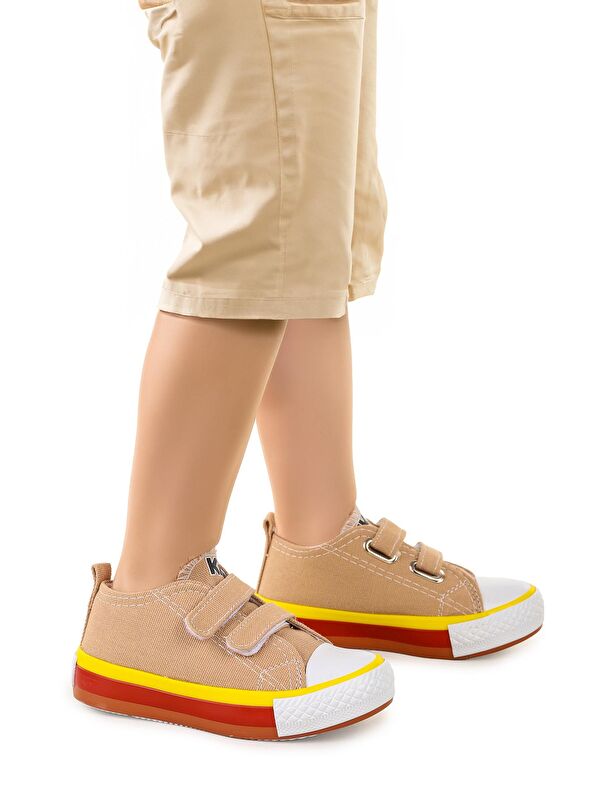 Linen Cırtlı Erkek Bebek Keten Spor Ayakkabı - Görsel 3