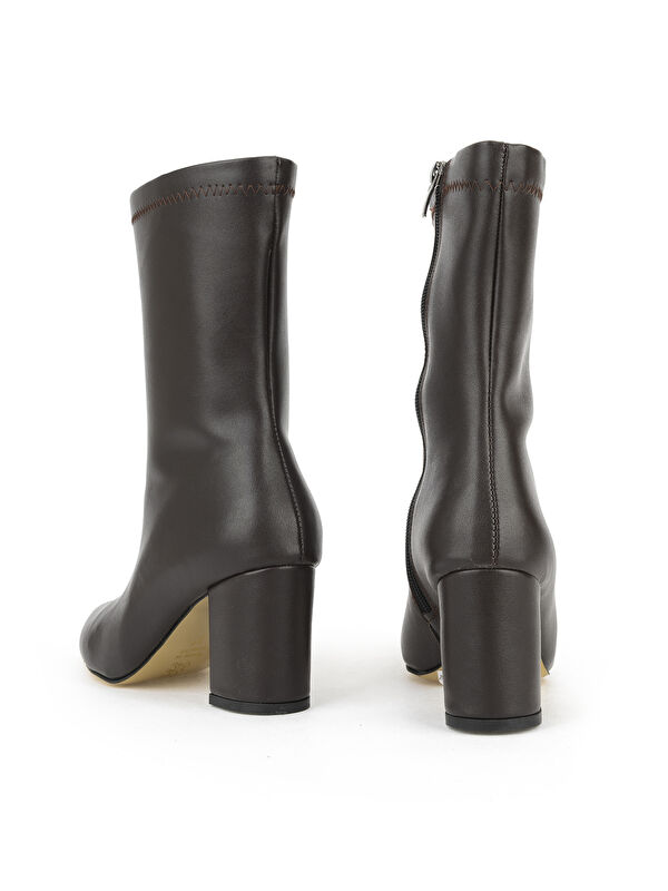 Kadın Topuklu Bot 1531044Z4006 Kahve - Görsel 4