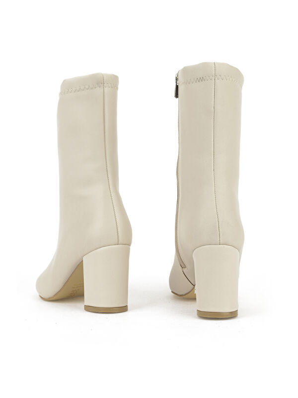 Kadın Topuklu Bot 1531044Z4006 Bej - Görsel 4