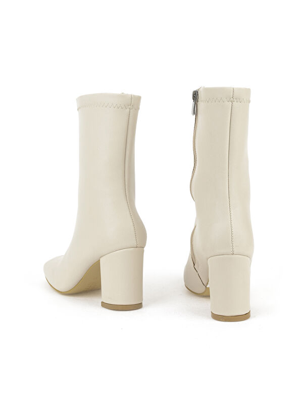 Kadın Topuklu Bot 1531044Z4007 Bej - Görsel 4