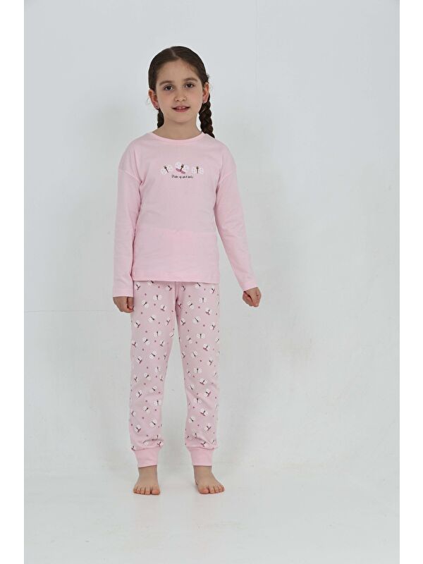 Toontoykids Kız Çocuk Kelebek Baskılı Pijama Takım