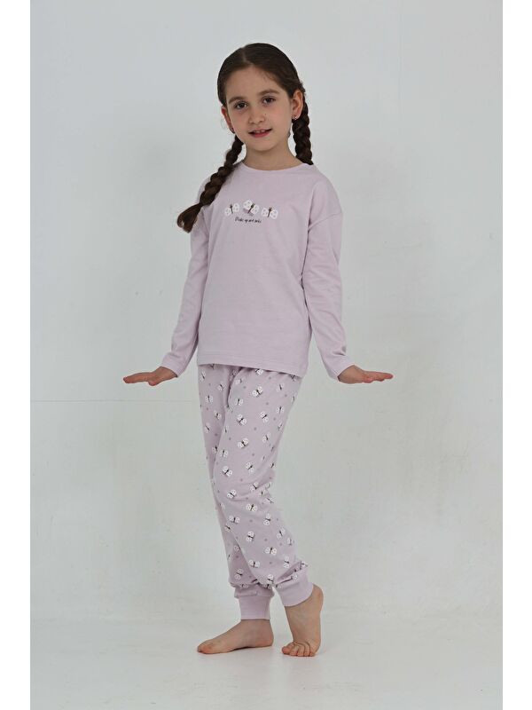Toontoykids Kız Çocuk Kelebek Baskılı Pijama Takım