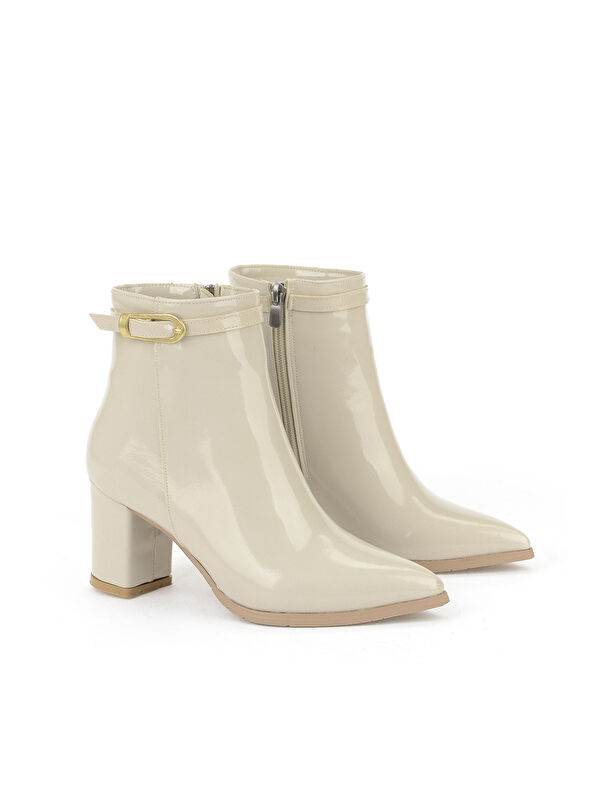 Kadın Topuklu Bot 1531044Z4010 Bej - Görsel 3