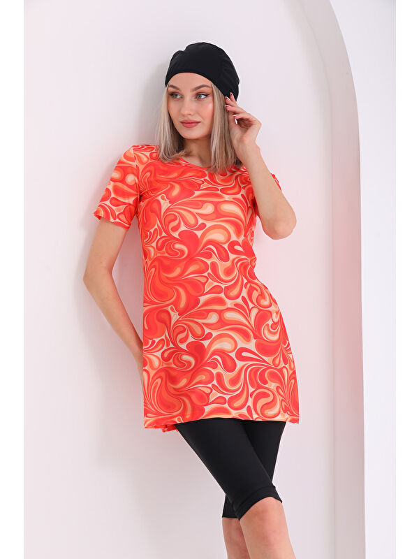 Remsa Elastanlı Yarı Kapalı Mayo 2415 Helen Turuncu