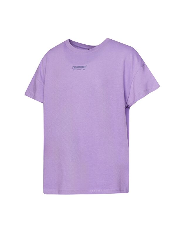 Hummel Peter Oversize Erkek Çocuk Mor Yuvarlak Yaka Tişört