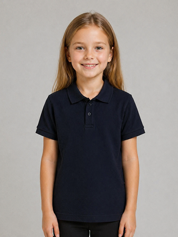 ajn Kids Polo Yaka Basic Kısa Kollu Çocuk Tişört