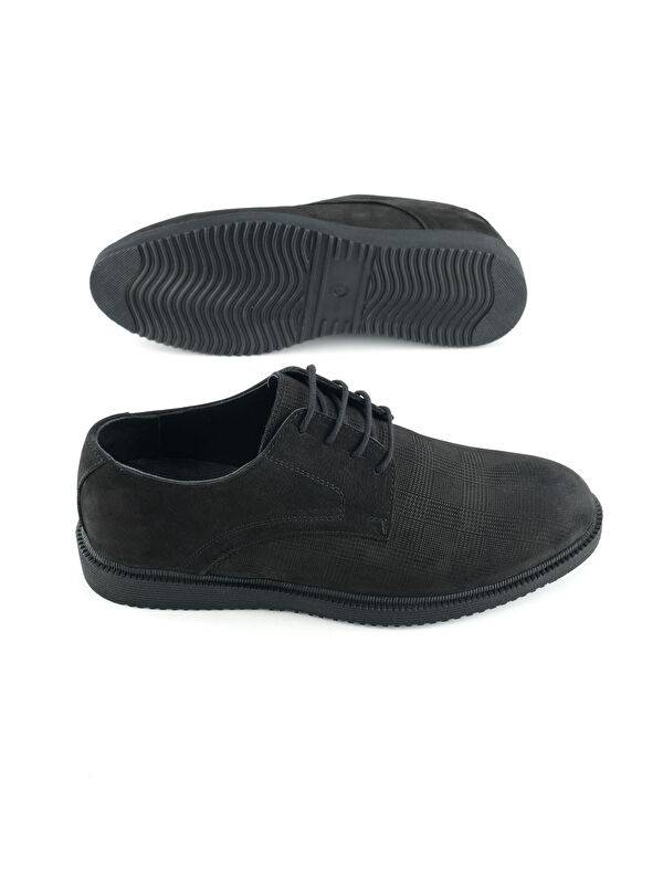 Erkek İç Dış Hakiki Deri Ortopedik Rahat Taban Bağcıklı Ayarlanabilir Günlük Klasik Ayakkabı - Görsel 6