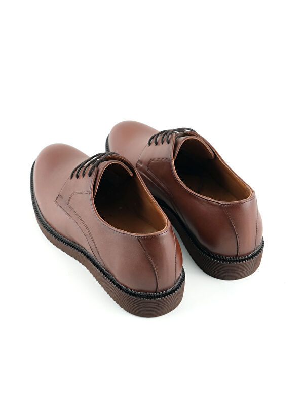 Erkek İç Dış Hakiki Deri Ortopedik Rahat Taban Bağcıklı Ayarlanabilir Günlük Klasik Ayakkabı - Görsel 5